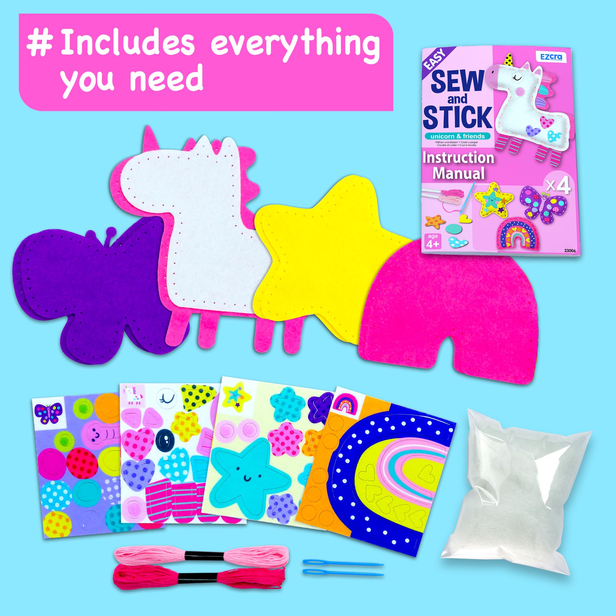 EZCRA beginner unicorn sewing tools ensure safe handling