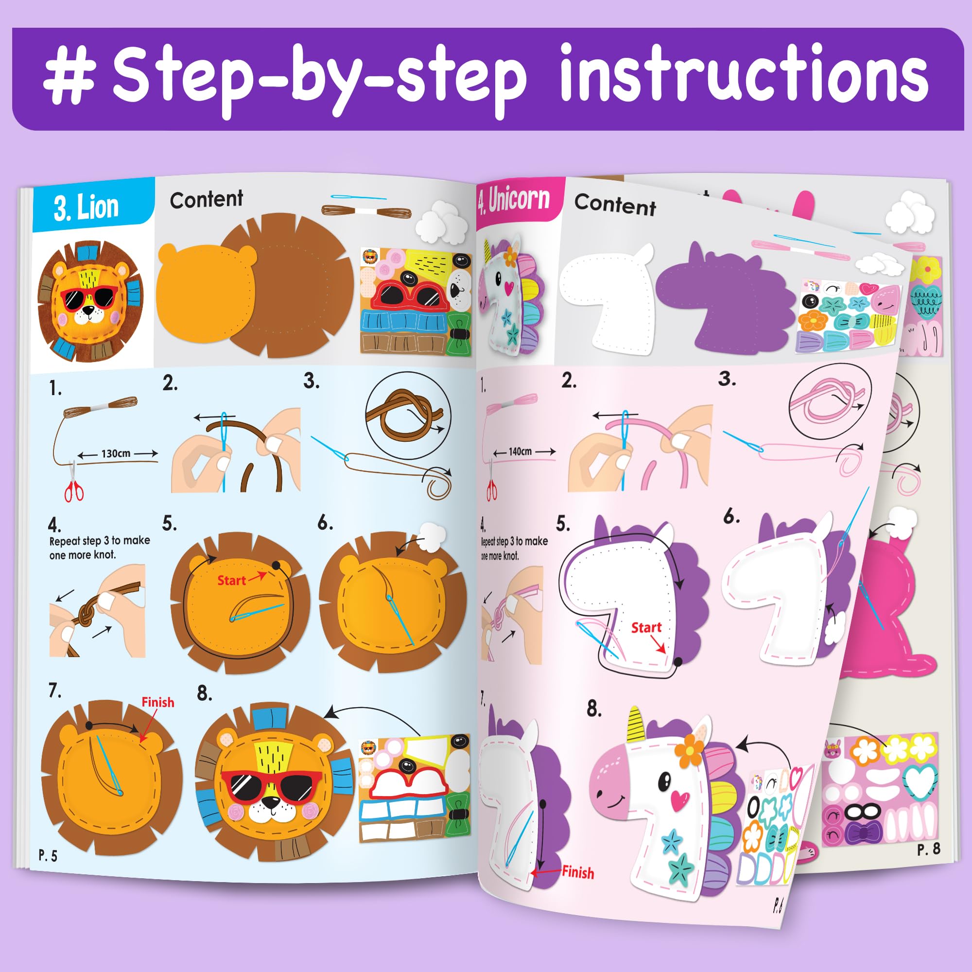EZCRA Bunny Project kit demonstrates beginner-friendly sewing steps.