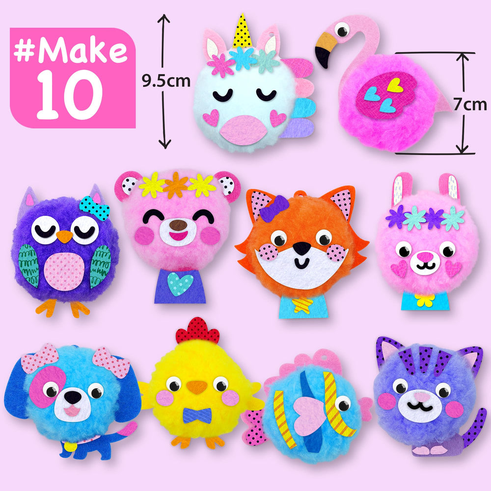 EZCRA Kids Crafts animal pom-poms collection supports hands-on learning