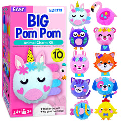 EZCRA Kids Crafts unicorn pom-pom in action for imaginative play