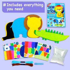 EZCRA Bear project with pre-cut shapes and safety tools for kids
