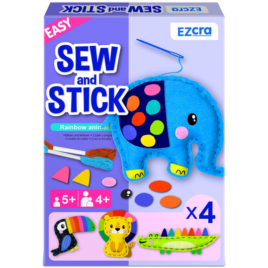 EZCRA No Mess Sewing Kit elephant project for safe, creative sewing sessions