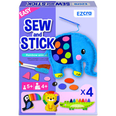 EZCRA No Mess Sewing Kit elephant project for safe, creative sewing sessions