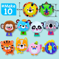 EZCRA pom pom animal puppy close-up shows soft textures for tactile play.
