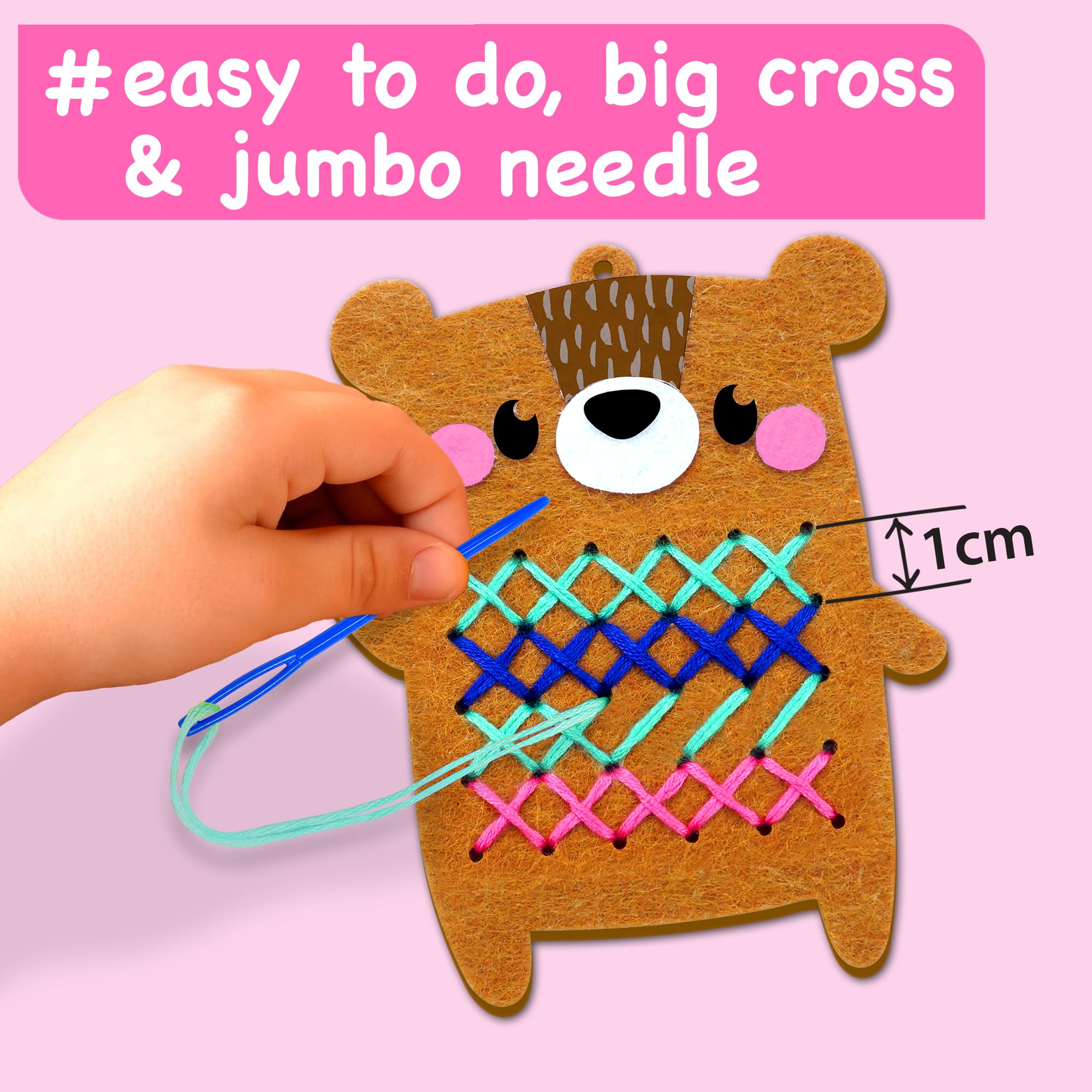 EZCRA pre-printed patterns simplify start for young crafters.