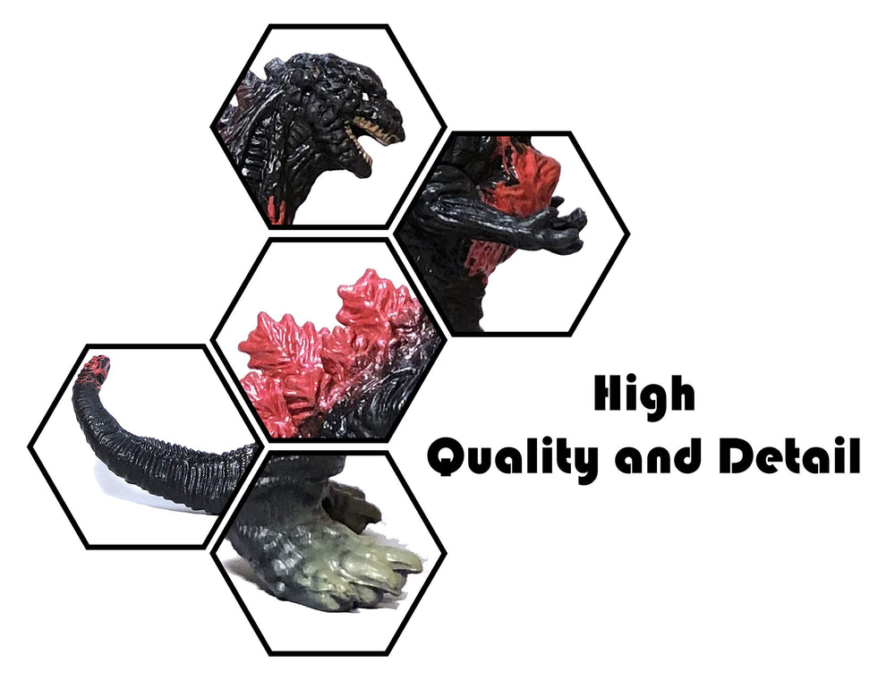 EZfun Burning Godzilla figure shows fiery detail and durable poseability for playtime.