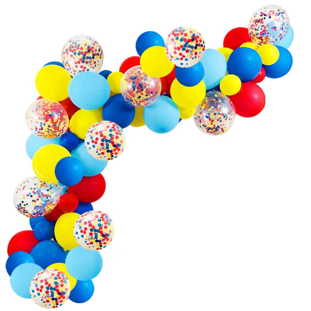 Ezing Carnival arch balloons setup creates festive entryway.