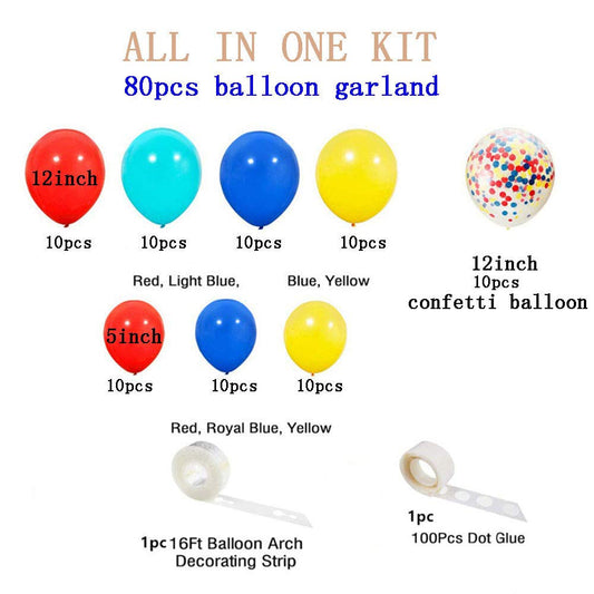 Ezing colorful balloon assortment inspires vibrant party styling.