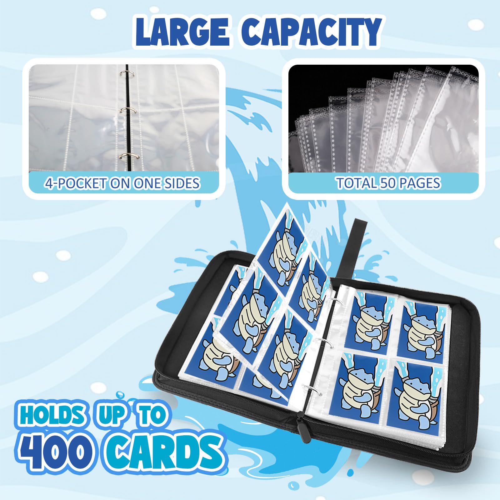 EZiYIN removable sleeves protect cards while keeping them visible.