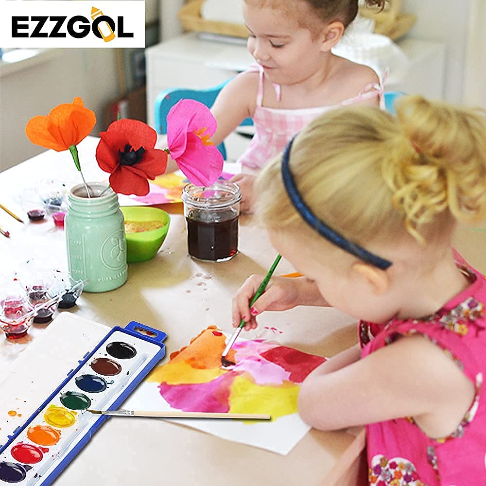 Ezzgol washable paints clean up easily after art time.
