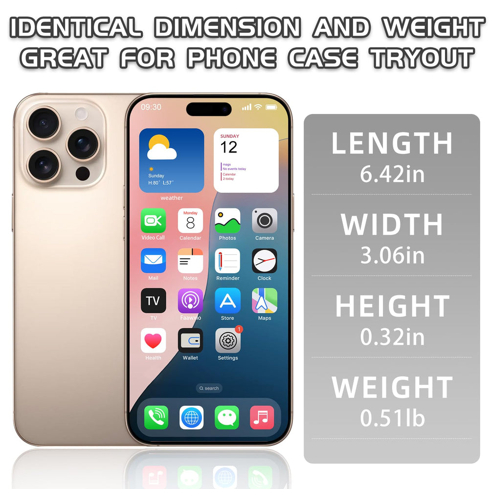 Faawxlo Desert Titanium color dummy phone screen resembles real device.