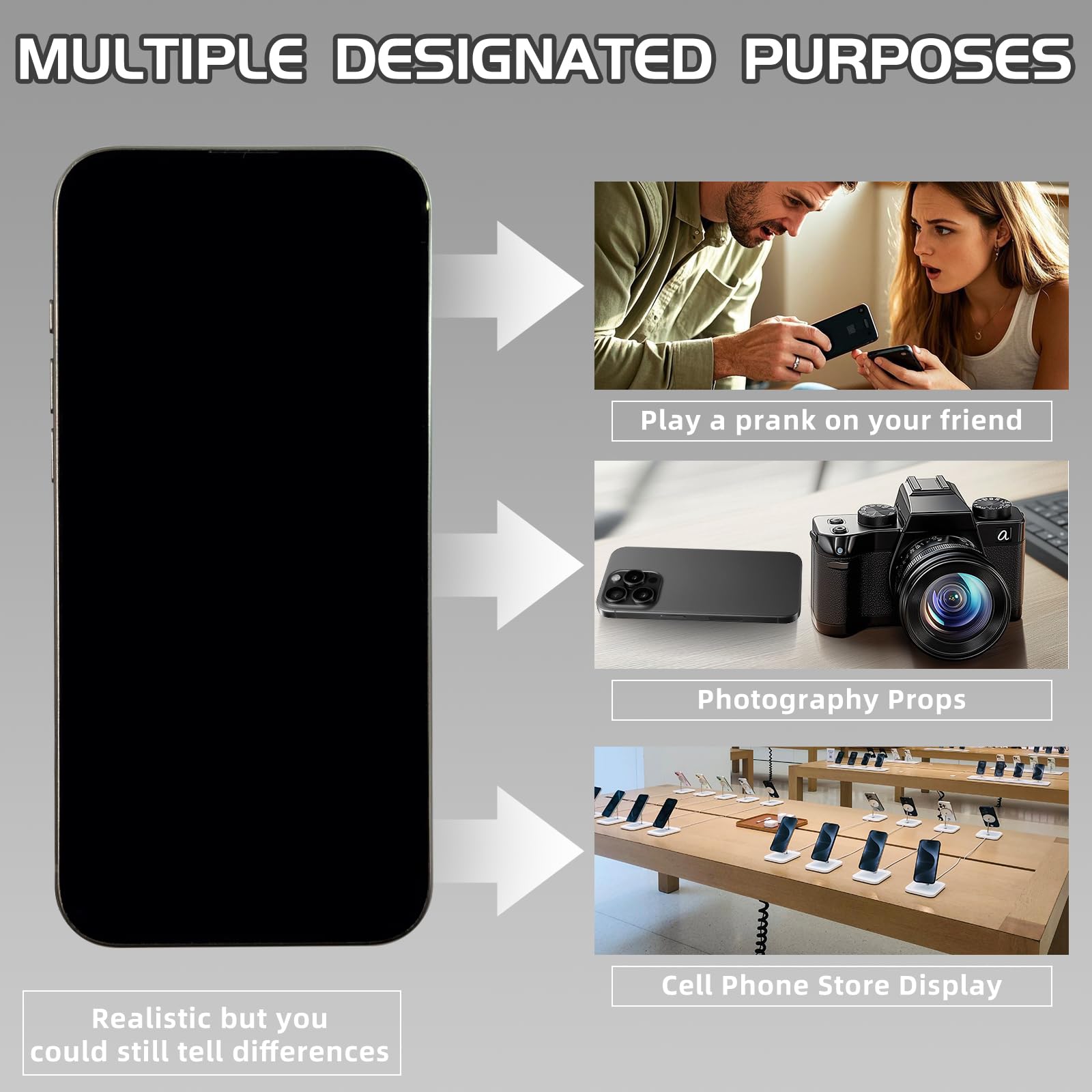Faawxlo photography prop dummy phone ideal for shoots and videos.