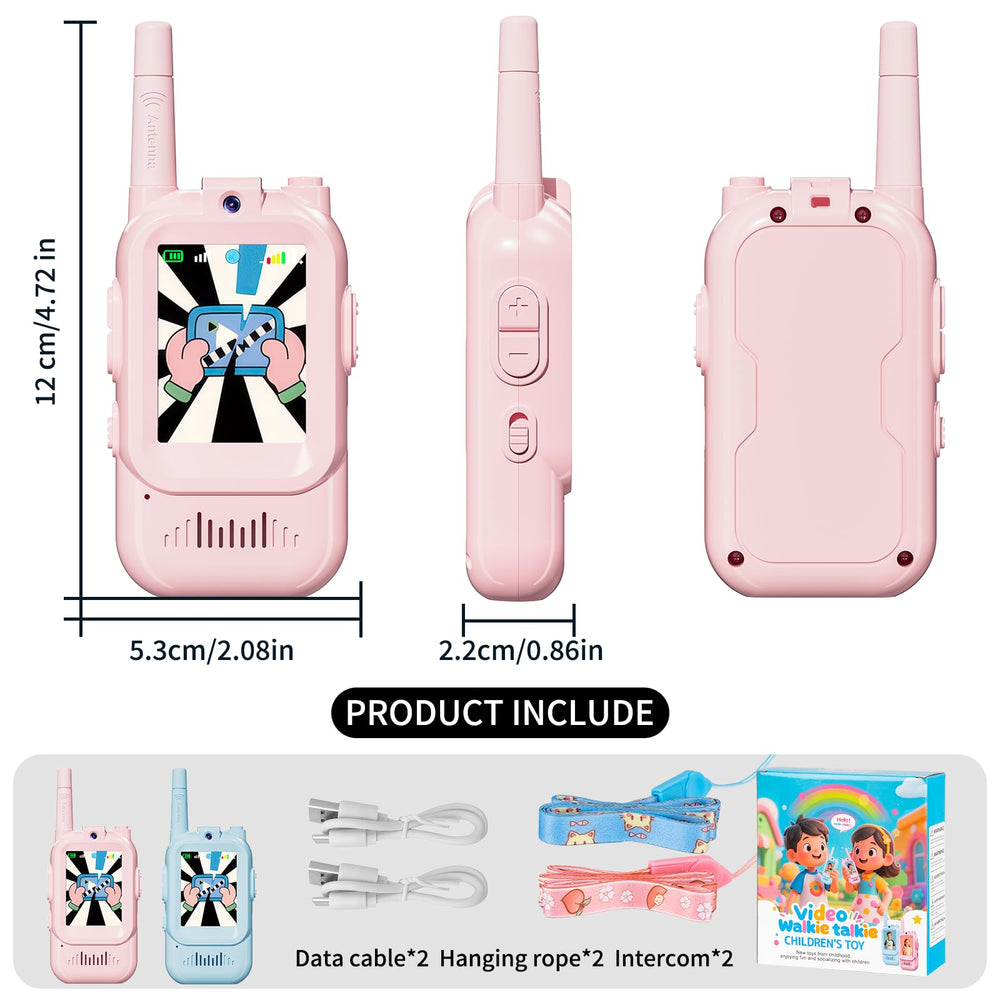 Fabeto Walkie Talkie Kids Video anti lost lanyards keep devices close
