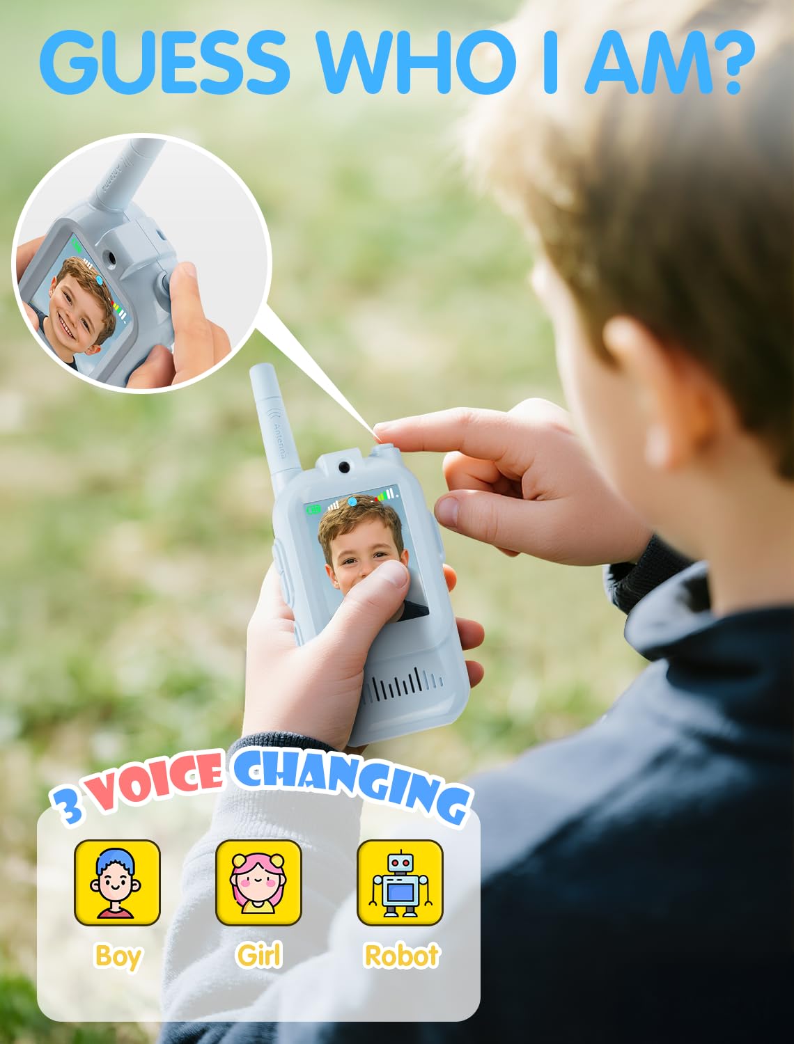 Fabeto Walkie Talkie Kids Video long range outdoor use on trails