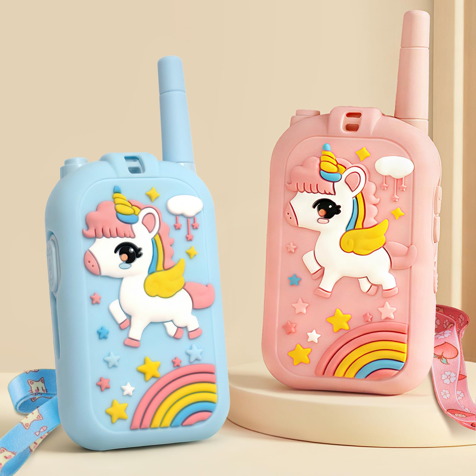 Fabeto Unicorn Blue walkie talkie with video for real-time sibling play