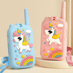 Fabeto Unicorn Blue walkie talkie with video for real-time sibling play