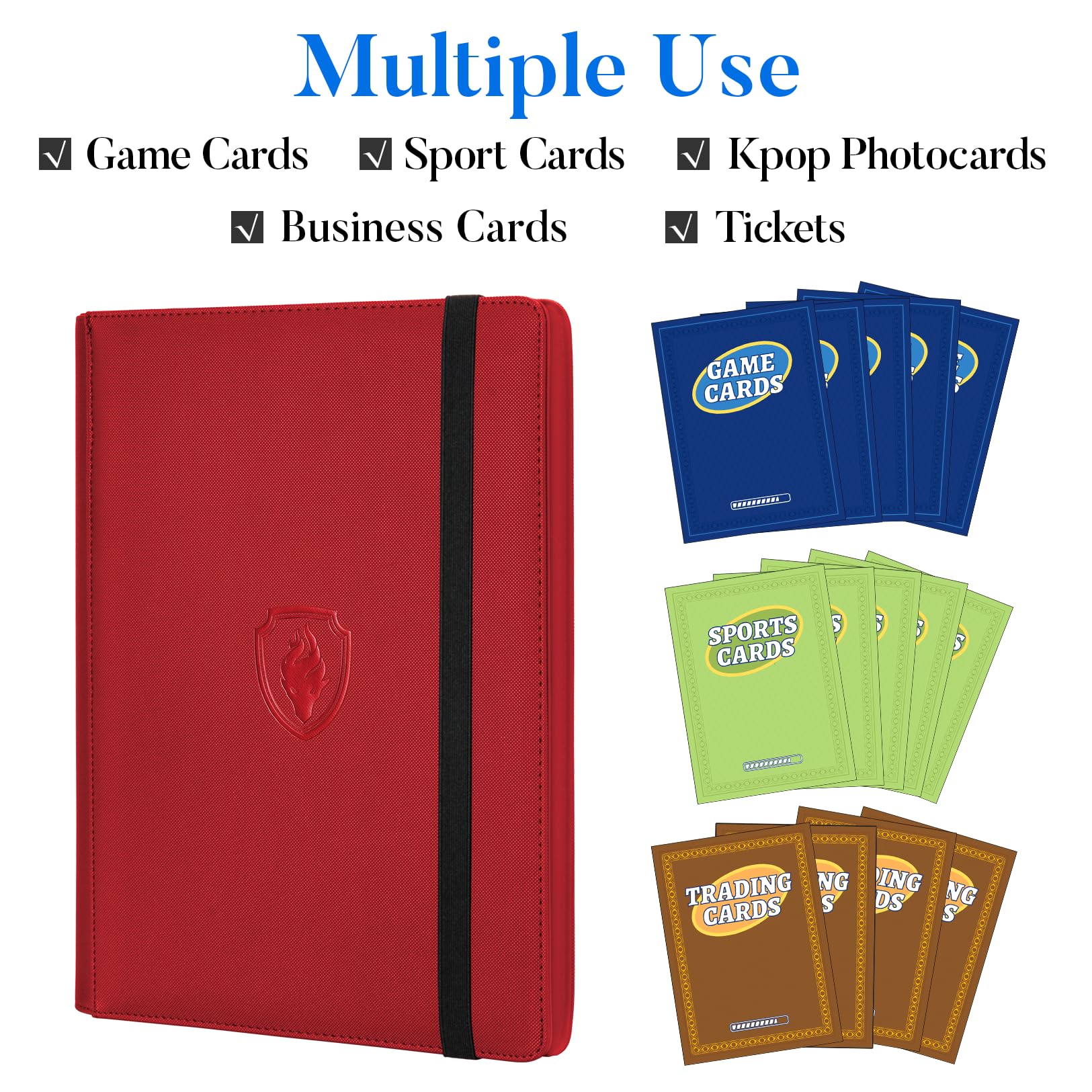 Acid-free pages in Fabmaker binder safely hold 360 sleeved cards