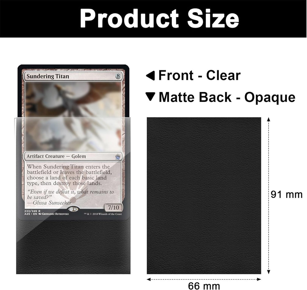 Fabmaker MTG-compatible sleeves protect cards during play.
