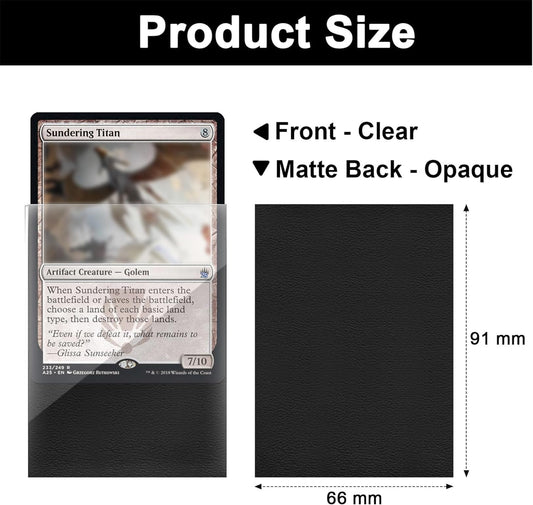 Fabmaker MTG-compatible sleeves protect cards during play.