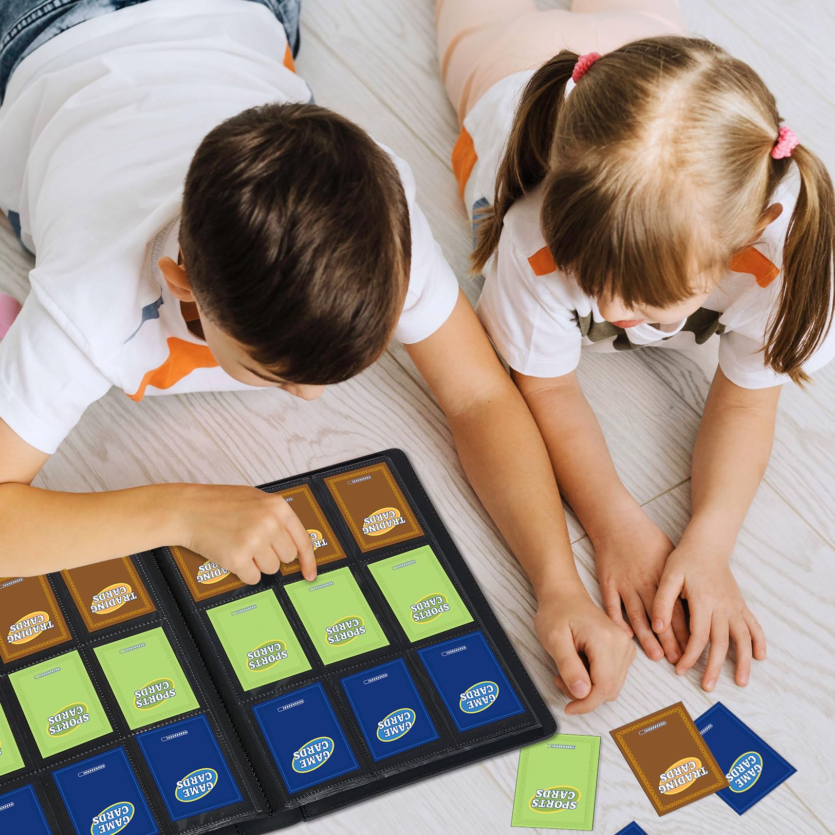 Color-coded design helps organize different card types at a glance