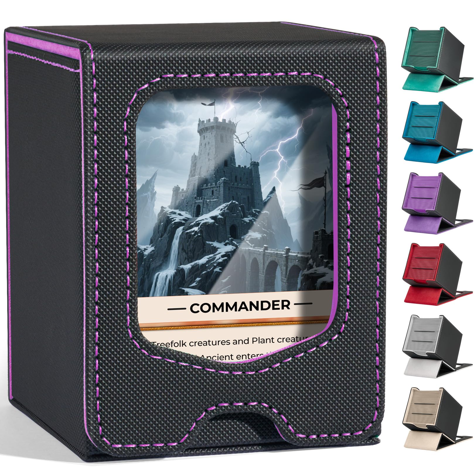 Fabmaker deck box with leader view window for quick stats at a glance.