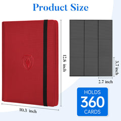 Binder dimensions 12-8 by 10-3 inches ensure sleeved card compatibility