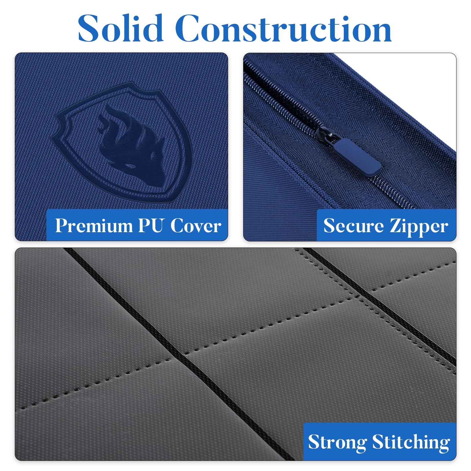 Fabmaker nine-pocket album interior shows capacity for 360 cards for organization.