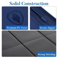 Fabmaker nine-pocket album interior shows capacity for 360 cards for organization.