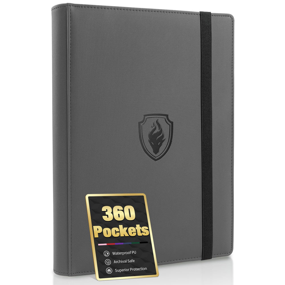 Fabmaker Premium 9 Pocket Binder front cover highlights durable design for secure card storage