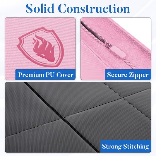 Fabmaker 912-pocket binder zipper close-up showing protection and finish