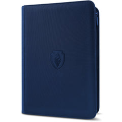 Fabmaker Premium Zip Card Binder cover in navy PU offers durable protection.