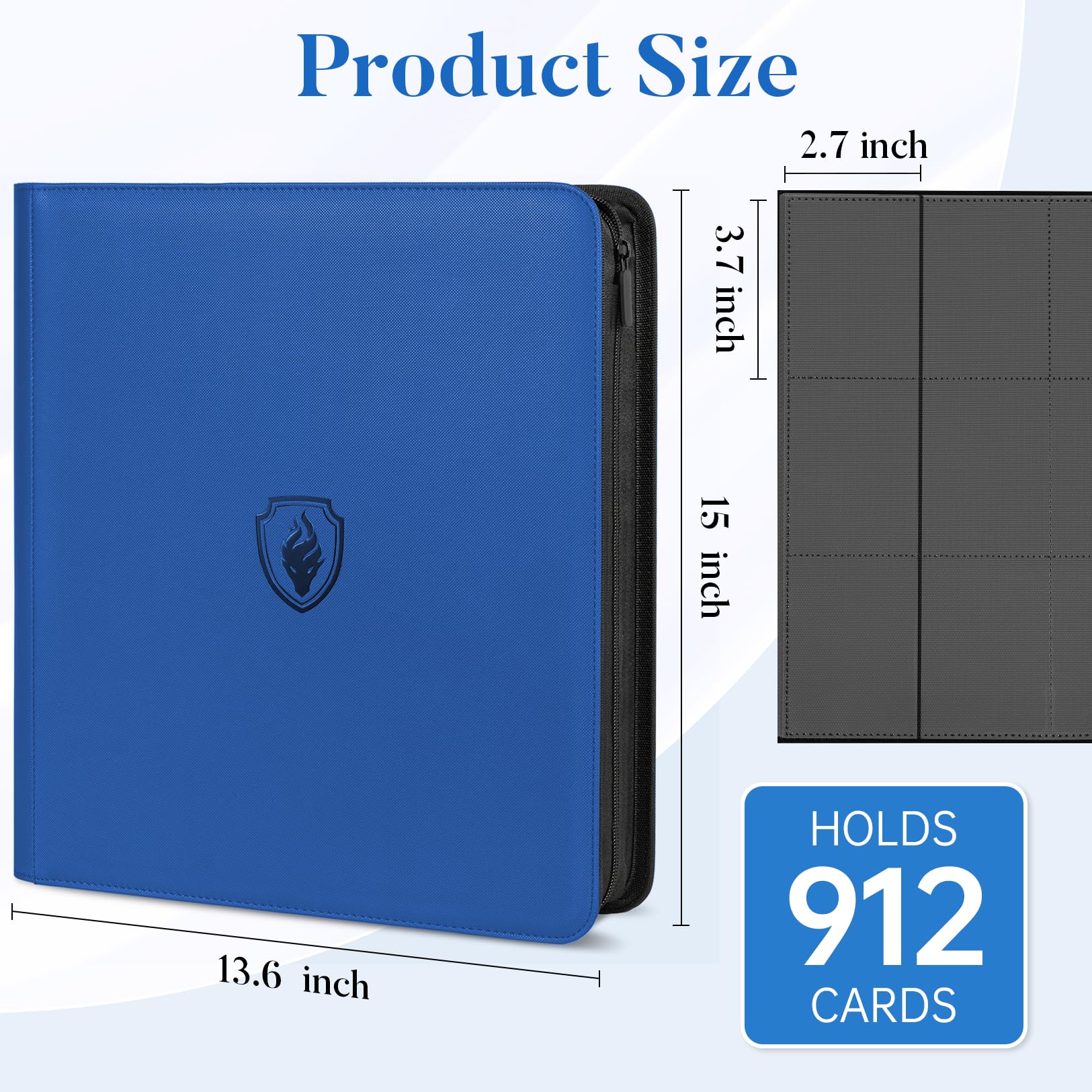 Fabmaker binder side-loading pockets illustrated for easy card insertion