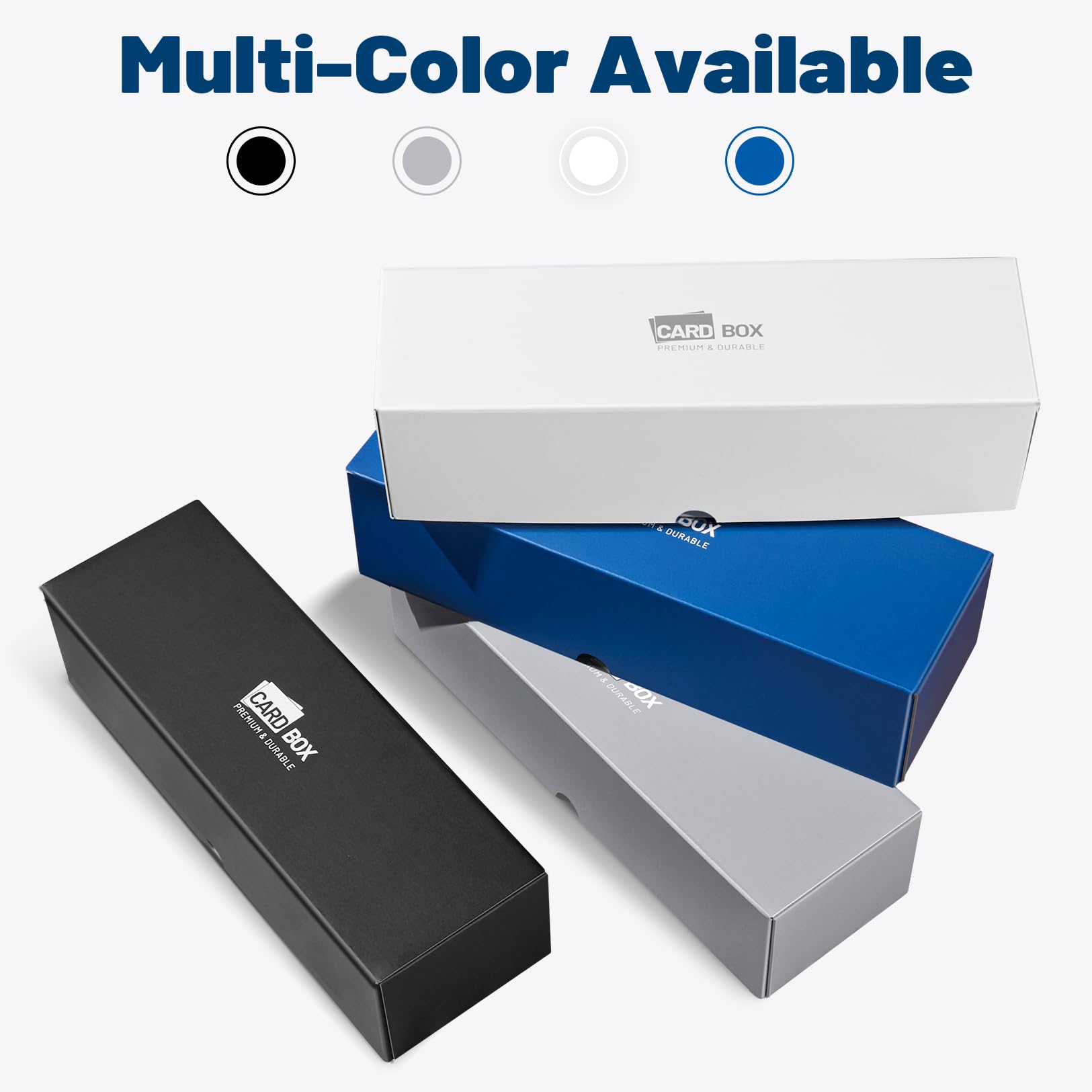Open-view interior with labeled dividers for rapid card retrieval.