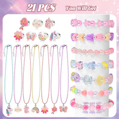 Faburo 21pcs butterfly ring adds color and charm for creative pretend play