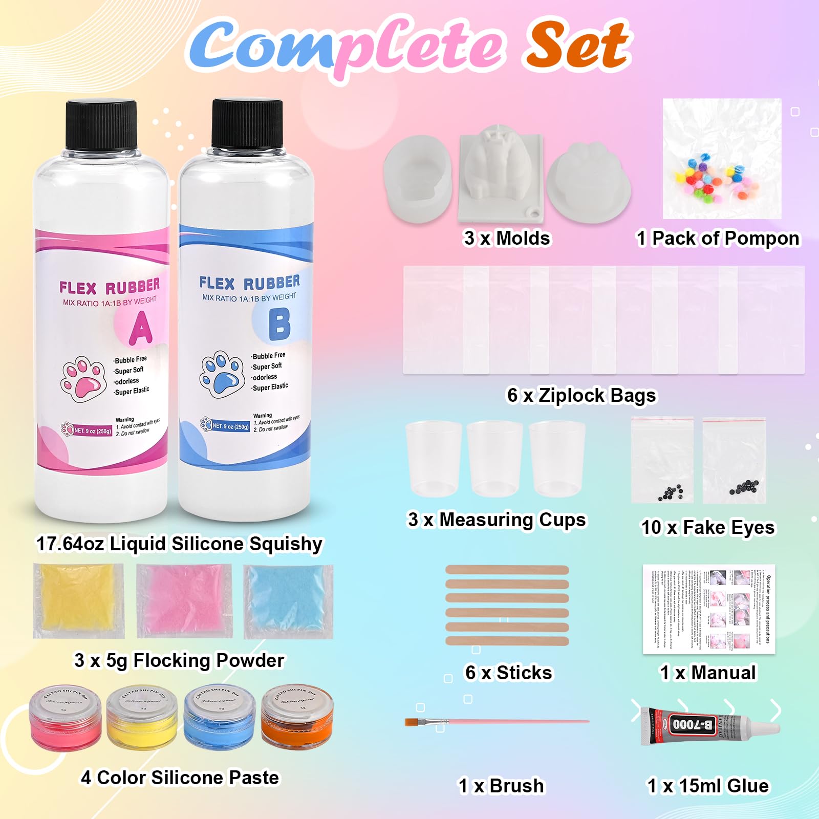 Faburo Taba Squishy Kit hamster mold for tactile, calming DIY fun.