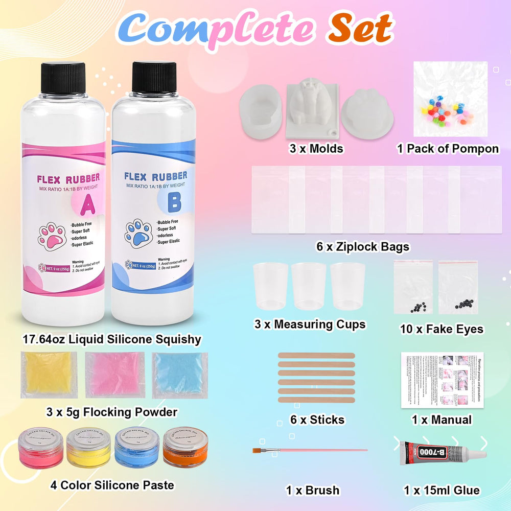 Faburo Taba Squishy Kit hamster mold for tactile, calming DIY fun.