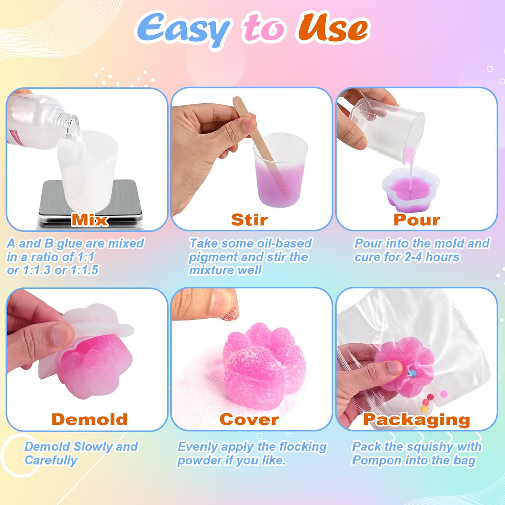 Faburo Taba Squishy Kit safe pigments for vibrant color options.