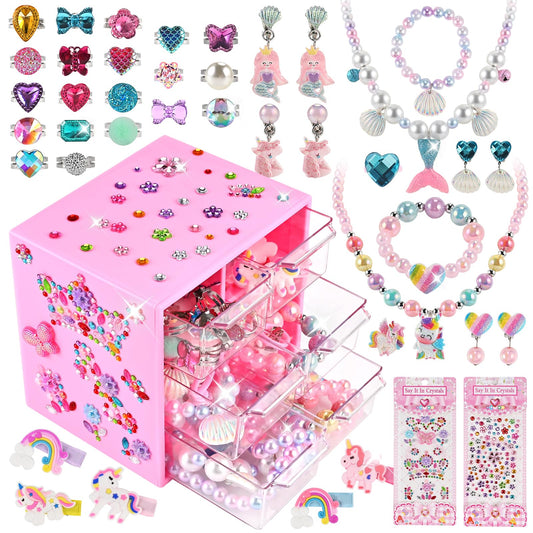 Faburo unicorn-mermaid jewelry set for imaginative dress-up play