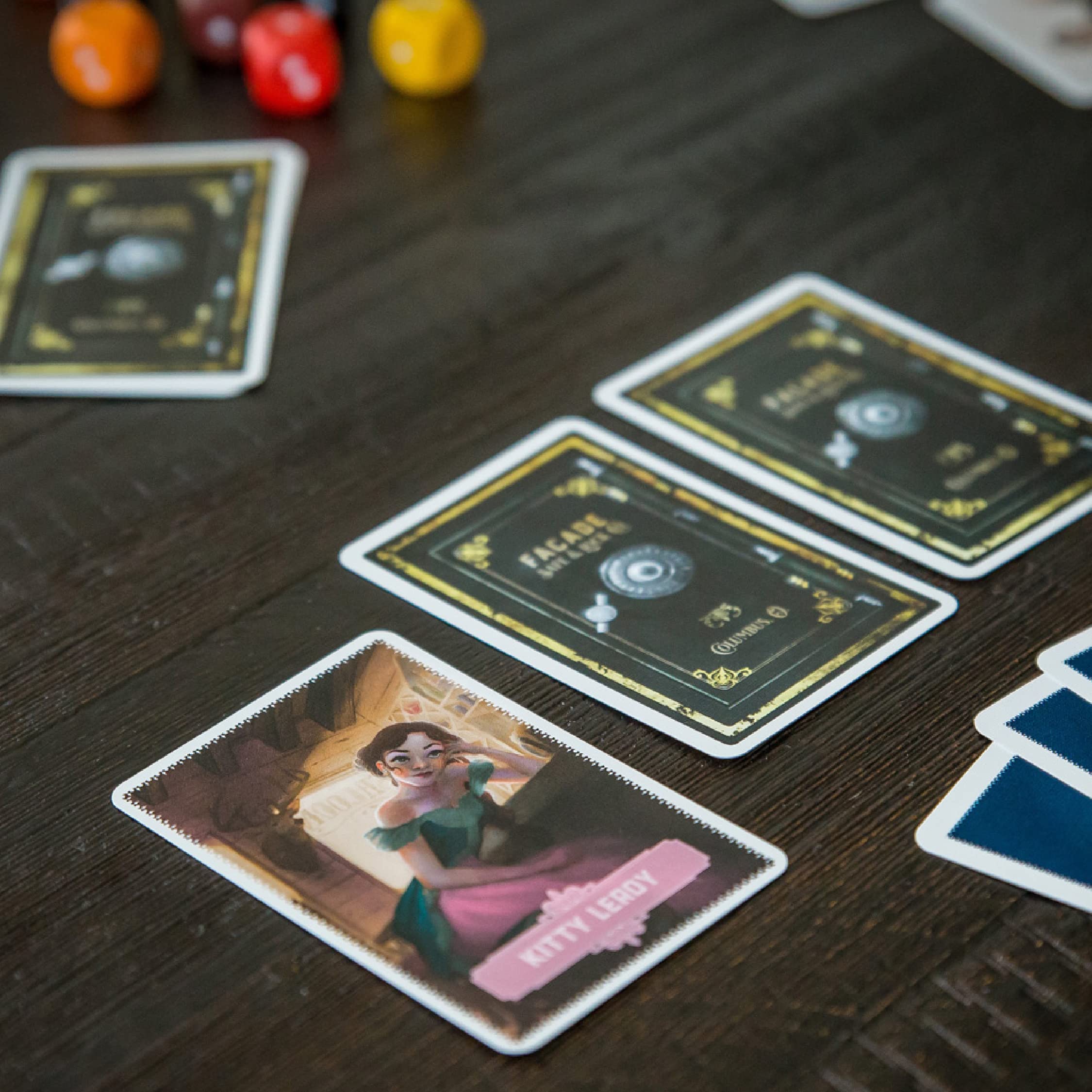 Facade Games Deadwood 1876 character cards for role diversity.