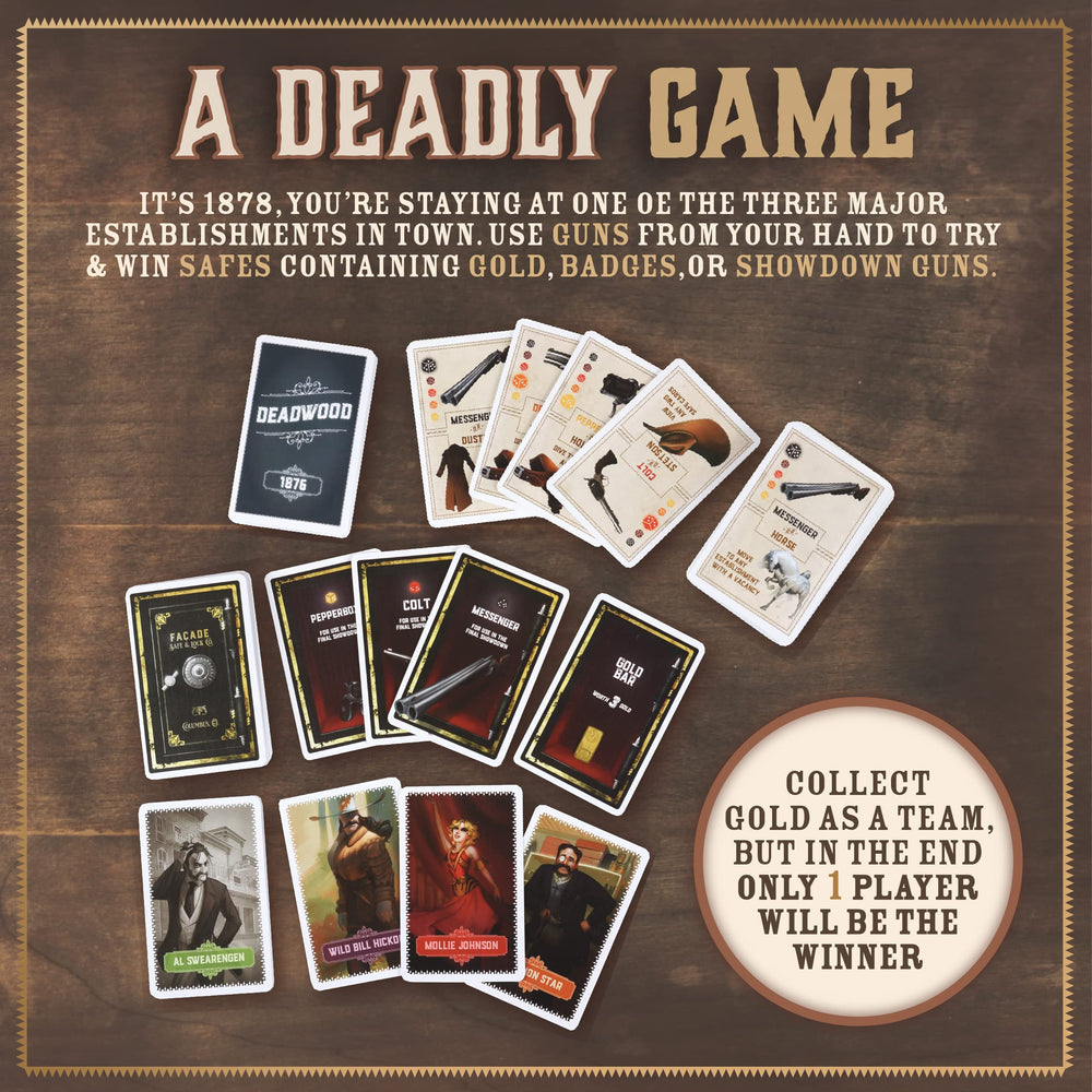 Facade Games Deadwood 1876 wood platforms used for player positioning.