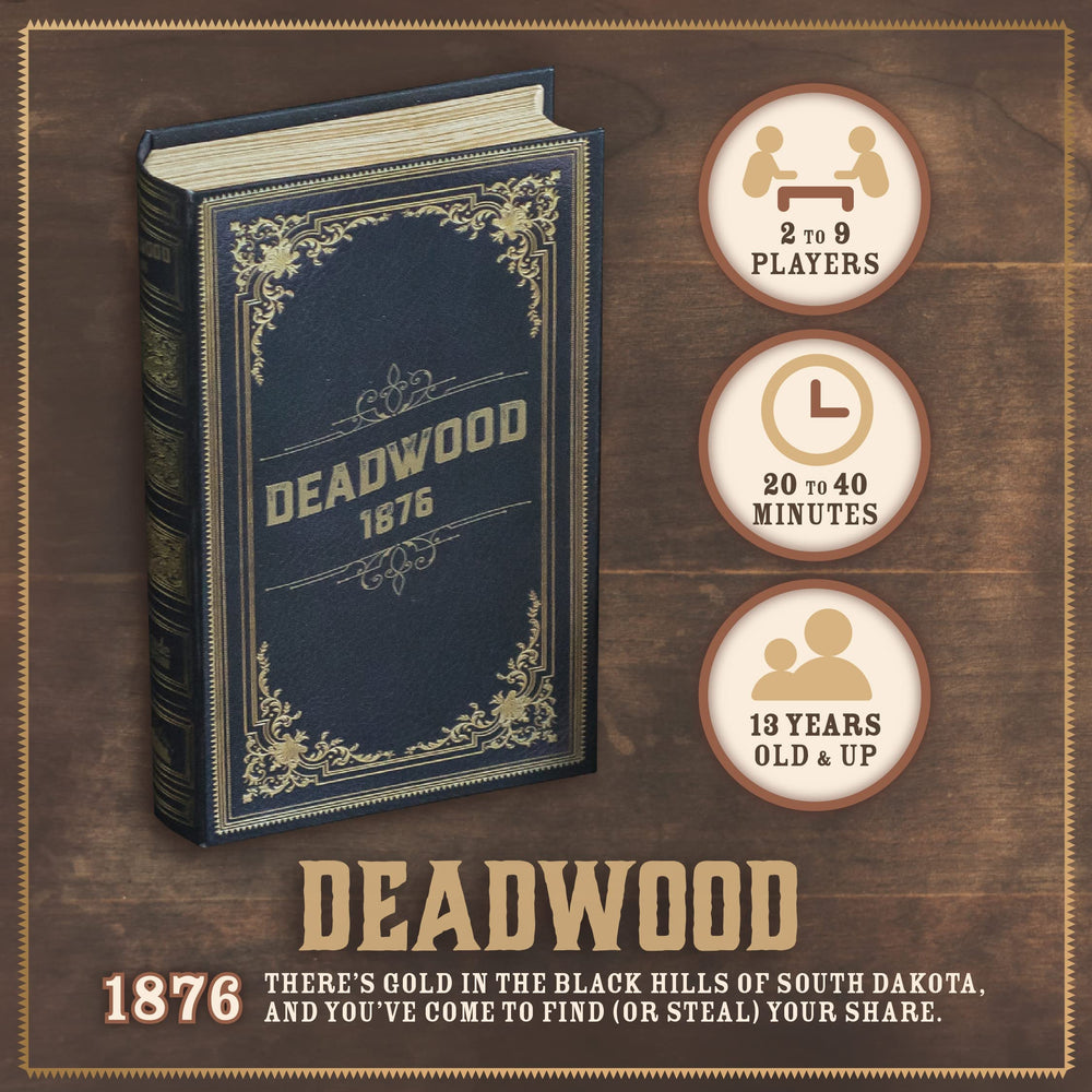 Facade Games Deadwood 1876 wood star pawns for strategic team play.