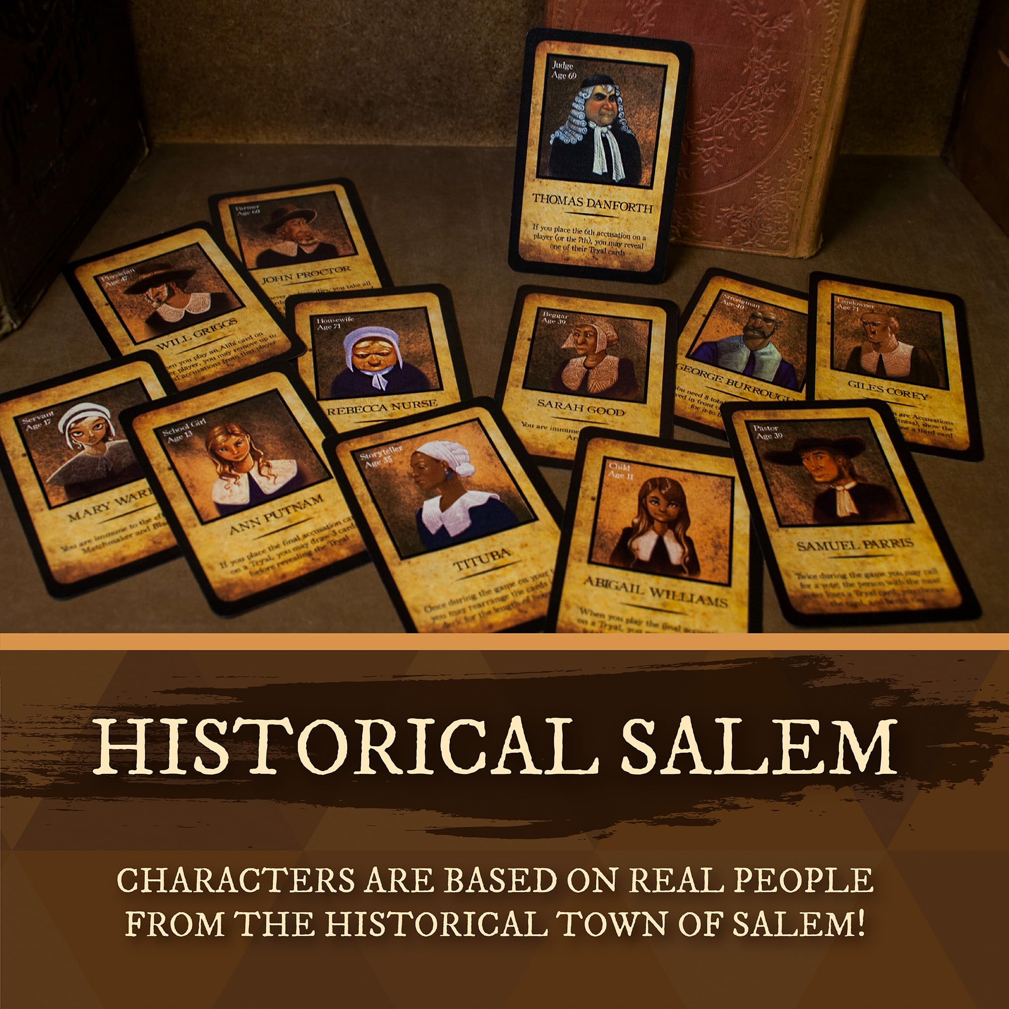 Facade Games Salem 1692 Deluxe rulebook guides newcomers through roles and rules.
