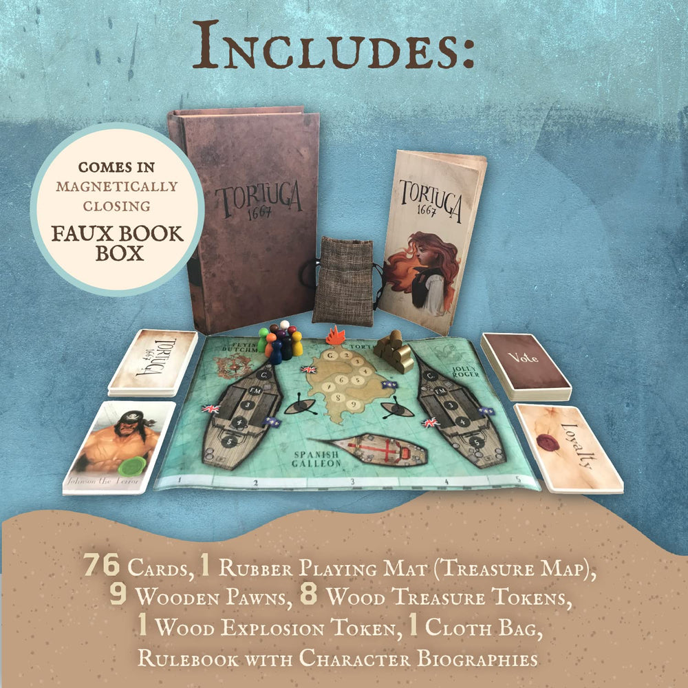 Facade Games Tortuga 1667 treasure tokens add physical feedback during plunder rounds