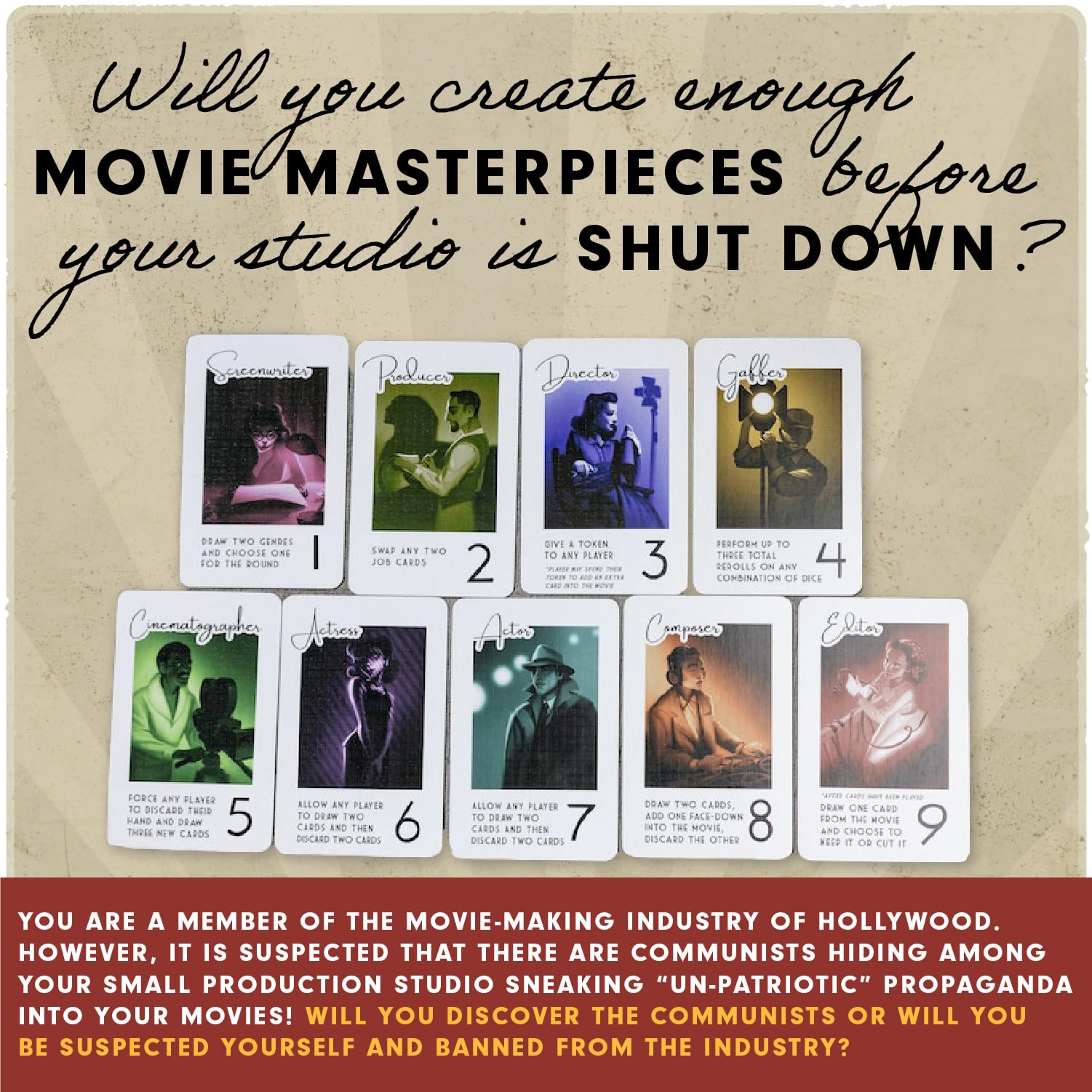 Facade Games Hollywood 1947 star dice introduce suspenseful game moments.