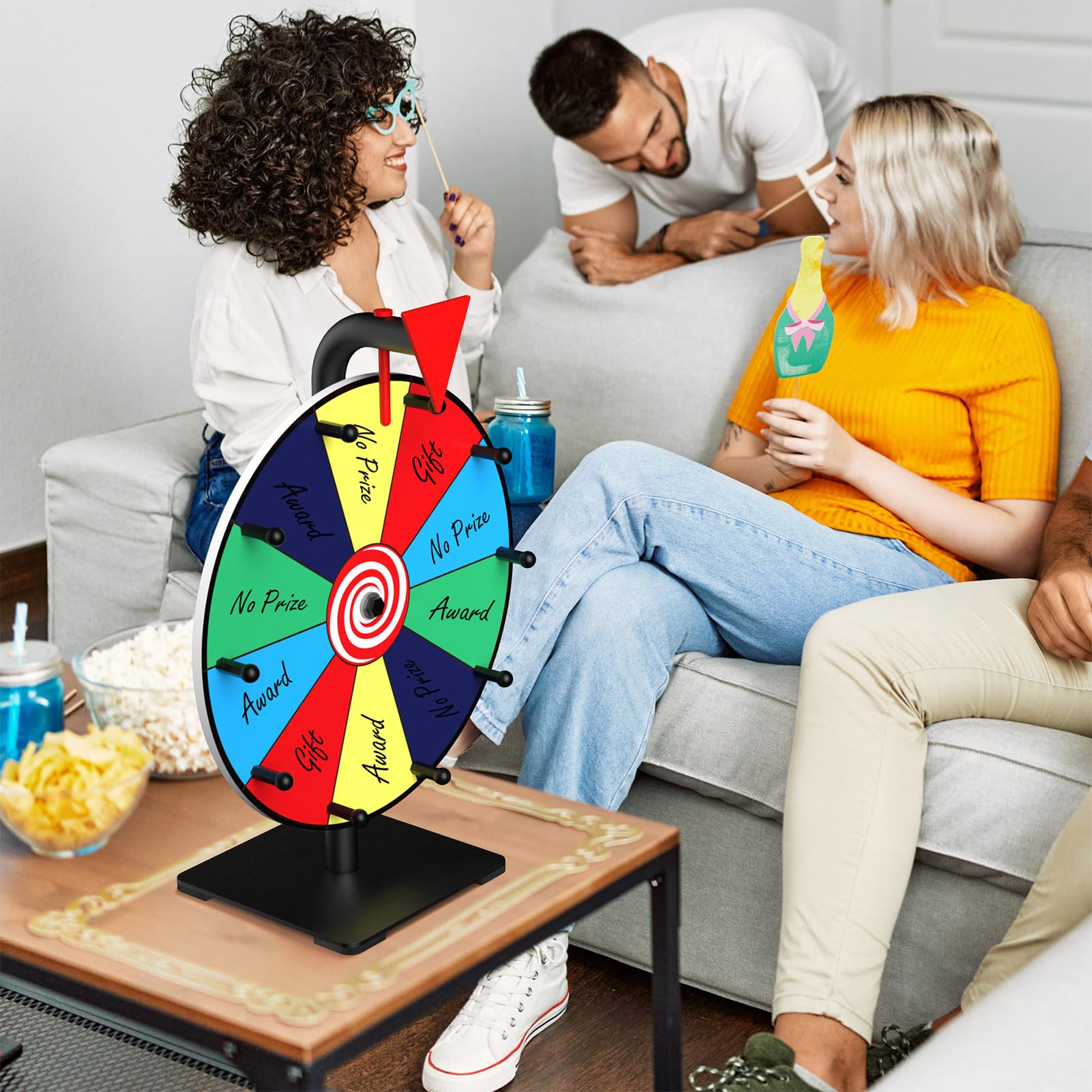 Facilife Spinning Wheel bright design draws attention at events.