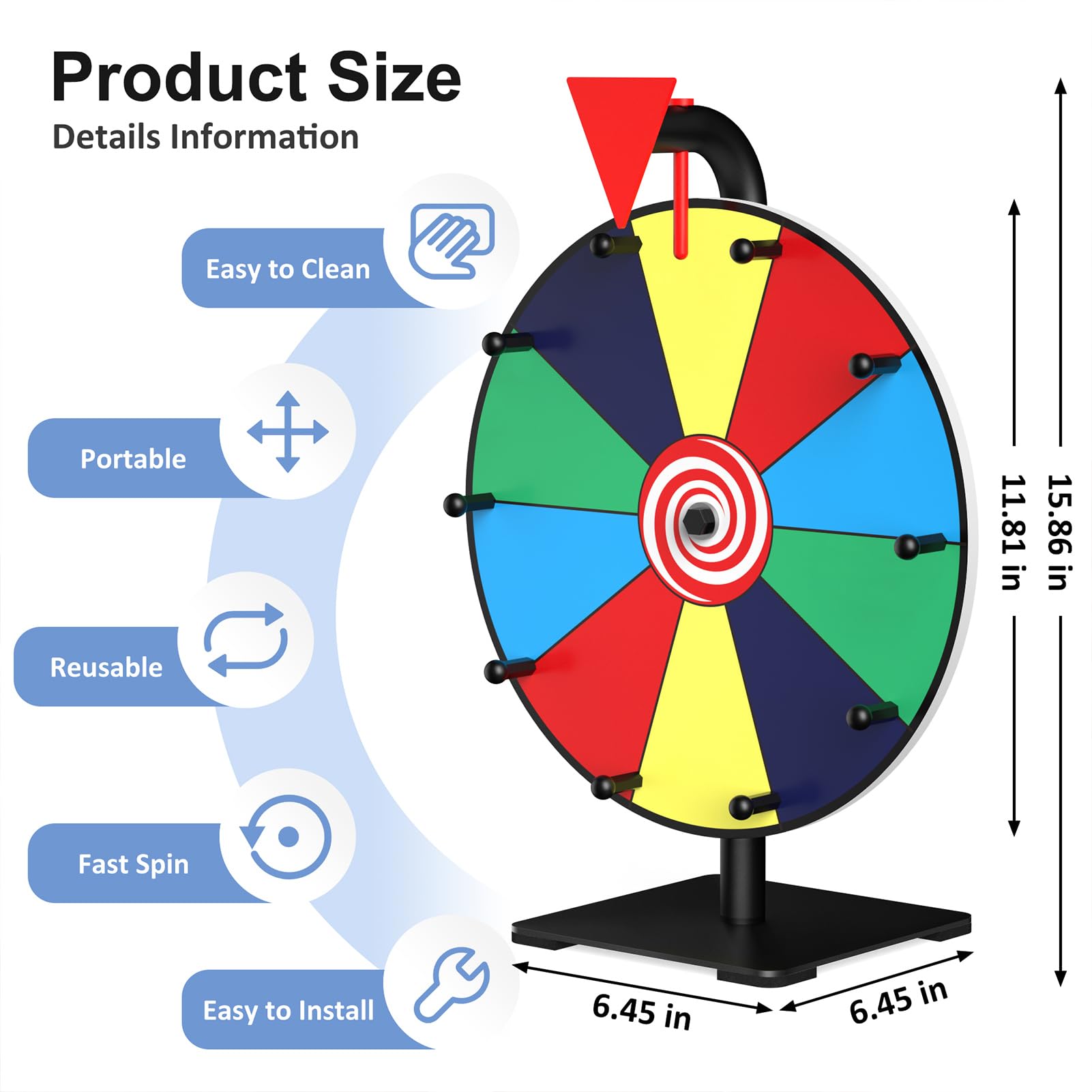 Facilife Spinning Wheel is ideal for trade shows and promotions.