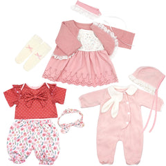 FADALEA coat and hat set for 20-22 inch reborn dolls, easy dressing.