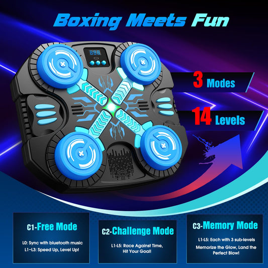 faentwc Bluetooth sync lights demonstrating LED pattern responding to punches