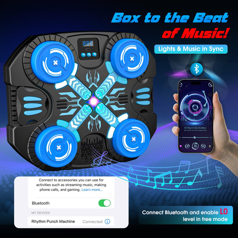 faentwc LED light show flashing with each punch for arcade-style fun