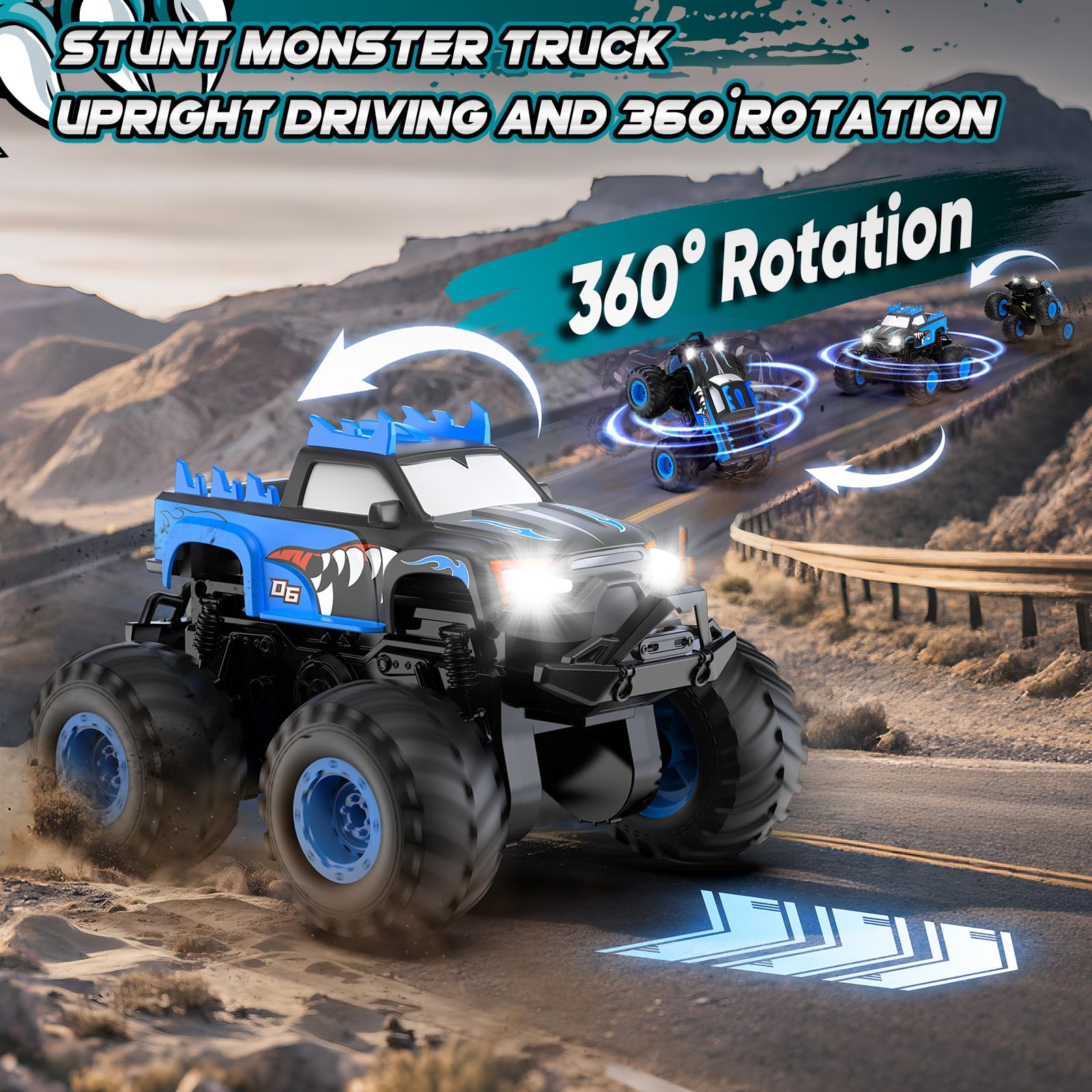 FAFUGANIA RC car off-road tires provide stable traction on sand and grass.